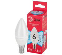 Лампа светодиодная RED LINE LED B35-6W-840-E14 R 6Вт B35 свеча 4000К нейтр. бел. E14 Эра Б0051057