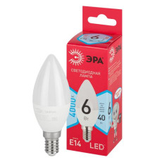 Лампа светодиодная RED LINE LED B35-6W-840-E14 R 6Вт B35 свеча 4000К нейтр. бел. E14 Эра Б0051057