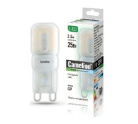 Лампа светодиодная LED2.5-G9-SL/845/G9 2.5Вт капсульная 4500К бел. G9 220лм 220-240В Camelion 12024