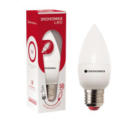 Лампа светодиодная CN 5Вт свеча 4500К бел. E27 350лм 220-240В ЭКОНОМКА Eco_LED5wCNE2745