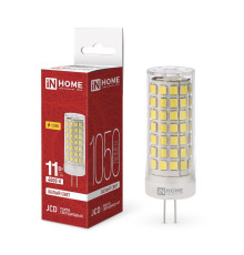 Лампа светодиодная LED-JCD 11Вт 230В G4 4000К 1050лм IN HOME 4690612060309