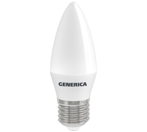 Лампа светодиодная C35 12Вт свеча 6500К E27 230В GENERICA LL-C35-12-230-65-E27-G