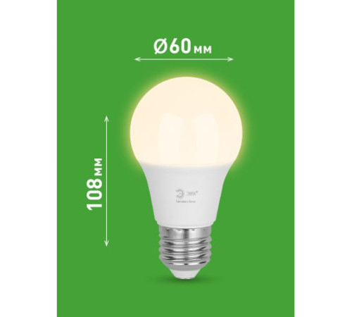 Лампа светодиодная GREEN LINE A60-12W-830-E27 GL 12Вт груша 3000К свет тепл. E27 Эра Б0067110