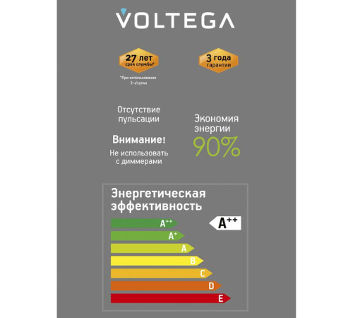 Лампа светодиодная Loft Led G125FC1978 4Вт 1800К E27 Voltega 8568