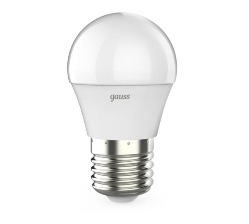 Лампа светодиодная Black 7Вт P45 шар 4100К нейтр. бел. E27 550лм шаг. диммир. GAUSS 105102207-S