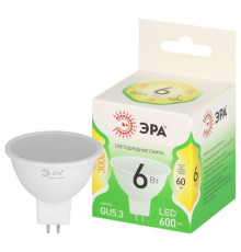 Лампа светодиодная GREEN LINE MR16-6W-830-GU5.3 GL 6Вт софит 3000К свет тепл. GU5.3 Эра Б0067076