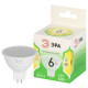 Лампа светодиодная GREEN LINE MR16-6W-830-GU5.3 GL 6Вт софит 3000К свет тепл. GU5.3 Эра Б0067076