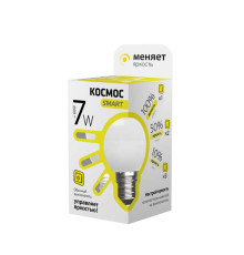 Лампа светодиодная GL45 7Вт 220В E27 3000К 3 уровня яркости Космос Smart LksmLEDSD7wGL45E2730