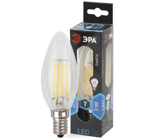 Лампа светодиодная филаментная F-LED B35-7w-840-E14 Эра Б0027943