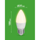 Лампа светодиодная GREEN LINE B35-12W-830-E27 GL 12Вт свеча 3000К свет тепл. E27 Эра Б0067137