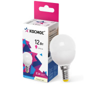 Лампа светодиодная GL45 12Вт 3000К E14 1070лм 174-265В КОСМОС LkeLED12wGL45E1430