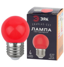Лампа светодиодная ERARL45-E27 P45 1Вт шар красн. E27 4SMD для белт-лайт ЭРА Б0049575