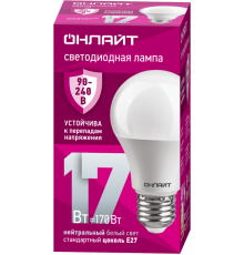Лампа светодиодная 90 403 OLL-A60-17-230-4K-E27 ОНЛАЙТ 90403