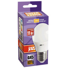 Лампа светодиодная PLED-SP 11Вт G45 3000К E27 230В/50Гц JazzWay 5019331