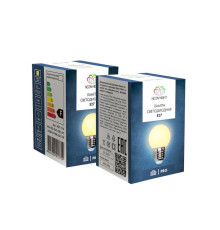 Лампа светодиодная 1Вт шар d45 5LED тепл. бел. E27 Neon-Night 405-116