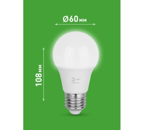 Лампа светодиодная GREEN LINE A60-15W-840-E27 GL 15Вт груша 4000К яркий свет бел. E27 Эра Б0067128