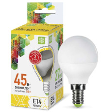 Лампа светодиодная LED-шар-standard 5Вт шар 3000К тепл. бел. E14 450лм 160-260В ASD 4690612002125
