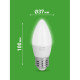Лампа светодиодная GREEN LINE B35-8W-840-E27 GL 8Вт свеча 4000К яркий свет бел. E27 Эра Б0067104