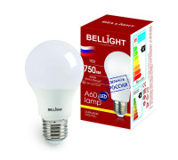 Лампа светодиодная LED A60 220В 9Вт E27 750лм 3000К BELLIGHT 88297787