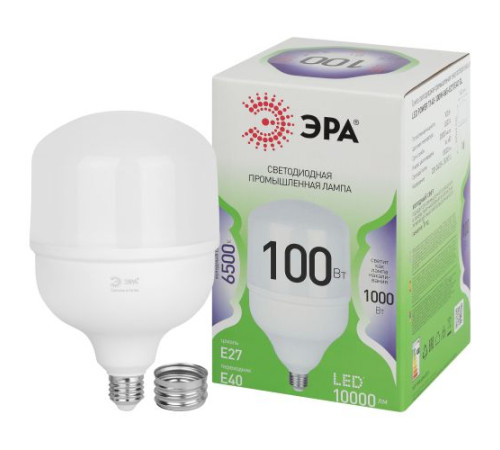 Лампа светодиодная GREEN LINE POWER T140-100W-865-E27/E40 GL 100Вт колокол 6500К свет холод. E27/E40 Эра Б0067055