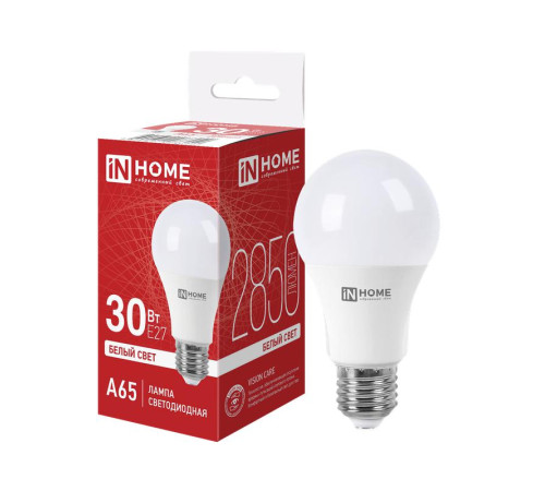 Лампа светодиодная LED-A65-VC 30Вт грушевидная 4000К E27 2850лм 230В IN HOME 4690612066240