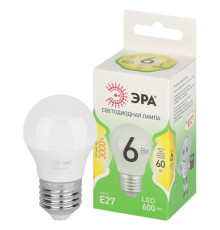 Лампа светодиодная GREEN LINE P45-6W-830-E27 GL 6Вт шар 3000К свет тепл. E27 Эра Б0067053