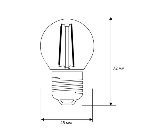 Лампа светодиодная филаментная LED7-G45-FL/845/E27 7Вт 220В Camelion 13459