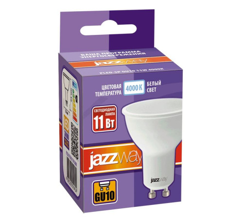 Лампа светодиодная PLED-SP 11Вт PAR16 4000К нейтр. бел. GU10 230В 50Гц JazzWay 5019485