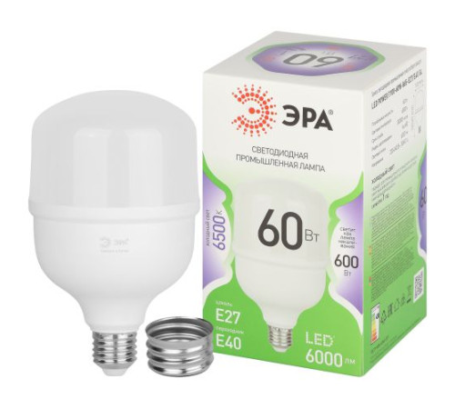 Лампа светодиодная GREEN LINE POWER T100-60W-865-E27/E40 GL 60Вт колокол 6500К свет холод. E27/E40 Эра Б0066980