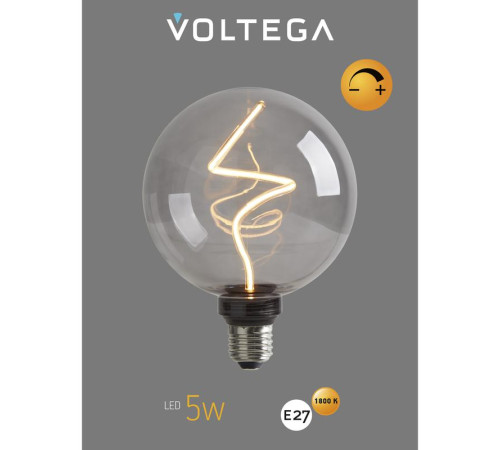 Лампа светодиодная филаментная Loft 271 G125 5Вт 1800К E27 DIM Voltega 8559