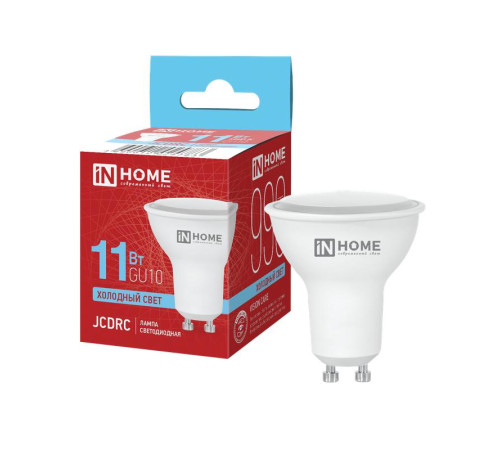 Лампа светодиодная LED-JCDRC-VC 11Вт рефлектор 6500К холод. бел. GU10 990лм 230В IN HOME 4690612024783