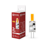 Лампа светодиодная LED-JC-COB 3Вт 12В G4 4000К 310лм IN HOME 4690612060231