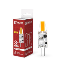 Лампа светодиодная LED-JC-COB 3Вт 12В G4 4000К 310лм IN HOME 4690612060231
