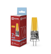 Лампа светодиодная LED-JC-COB 7Вт 12В G4 6500К 720лм IN HOME 4690612060293
