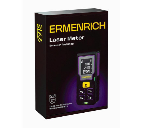 Рулетка лазерная Reel PLUS GD40 фиолет. Ermenrich 84643