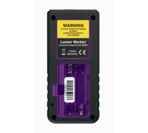 Рулетка лазерная Reel PLUS GD80 фиолет. Ermenrich 85315