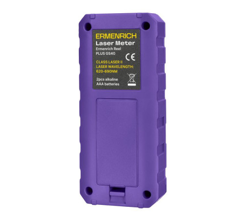 Рулетка лазерная Reel PLUS GS40 фиолет. Ermenrich 86257