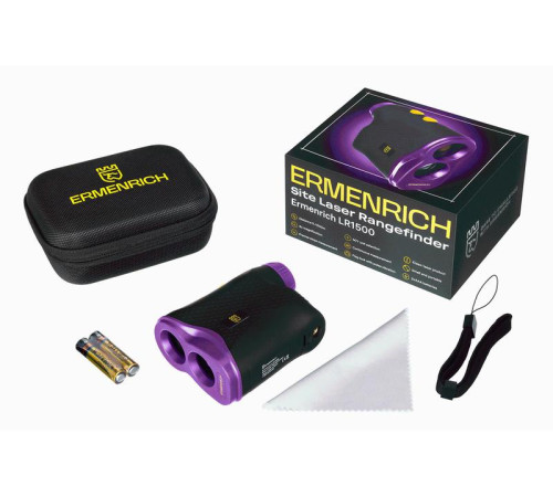 Дальномер лазерный строительный LR1500 фиолет. Ermenrich 84085