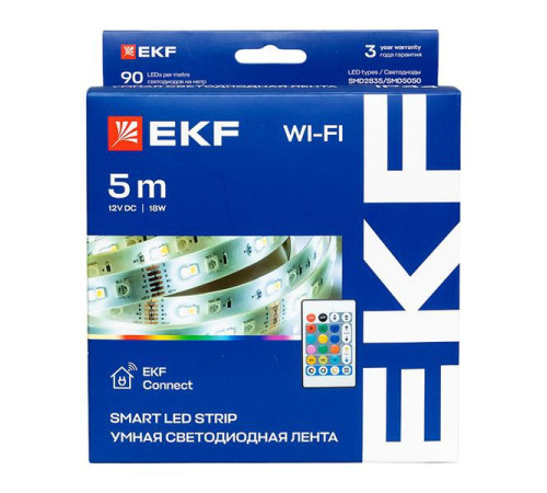 Лента светодиодная умная Connect RGBW (уп.5м) EKF slswf-5-rgbw