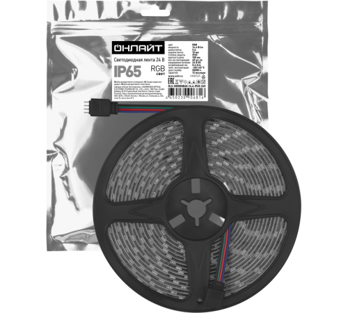 Лента светодиодная 90 681 OLS-5050RGB60-14.4-IP65-24V ОНЛАЙТ 90681