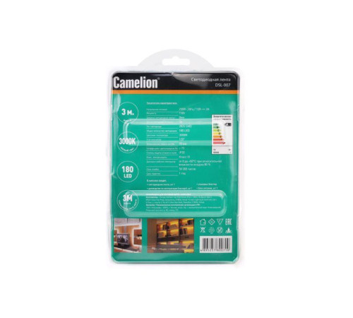 Лента светодиодная DSL-007 2835-60D IP20 3000К (уп.3м) Camelion 15693
