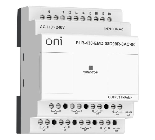 Модуль расширения входов выходов ПЛК 430 8 DI 8 RO 220В AC ONI PLR-430-EMD-08D08R-0AC-00