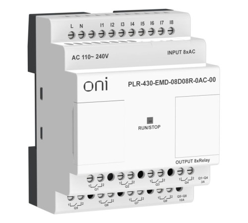 Модуль расширения входов выходов ПЛК 430 8 DI 8 RO 220В AC ONI PLR-430-EMD-08D08R-0AC-00
