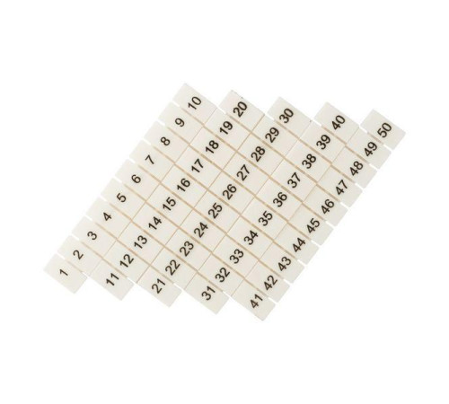 Маркеры для JXB-ST 4 с нумерацией 1-50 (уп.100шт) PROxima EKF zb-st-4-1-50