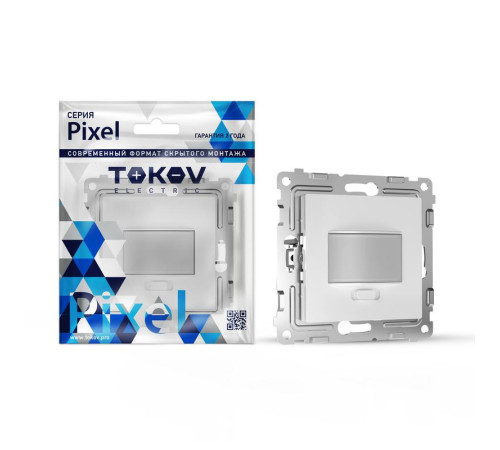 Датчик движения СП Pixel IP20 механизм бел. TOKOV ELECTRIC TKE-PX-P1IS-C01