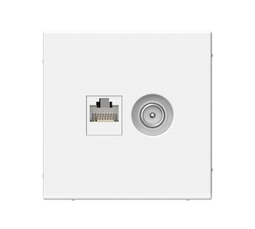 Розетка компьютерная + телевизионная 2-м ArtGallery RJ45 + TV кат.5E лотос SE GAL001389