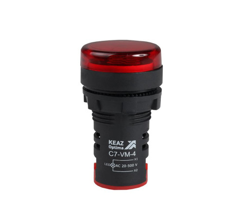 Индикатор напряжения OptiSignal Compact D22 С7-VM-4 красн. 20-500В AC AD22VM КЭАЗ 362189