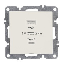 Розетка LAVIN/KAREN USB + TYPE-C механизм бел. ARVIA 50 01 1000 304