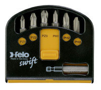 Набор бит PZ/PH Industrial с держателем бит в кейсе Swift 7 бит FELO 02060326