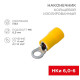 Наконечник кольцевой изолированный (НКИ d6.5мм) 4-6кв.мм (НКи 6.0-6 / НКи5.5-6 / RV5.5-6) желт. (блист.10шт) Rexant 06-0422-A